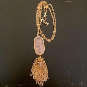 Kendra Scott Rayne necklace in rose quartz